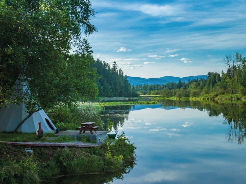 lakeside tipi tent